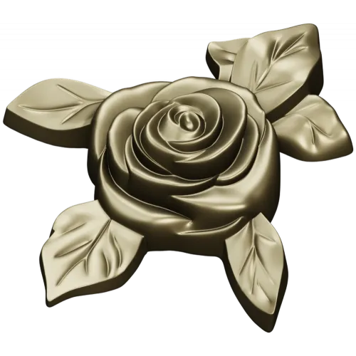 Rose Floral CNC STL Model for Wood Carving