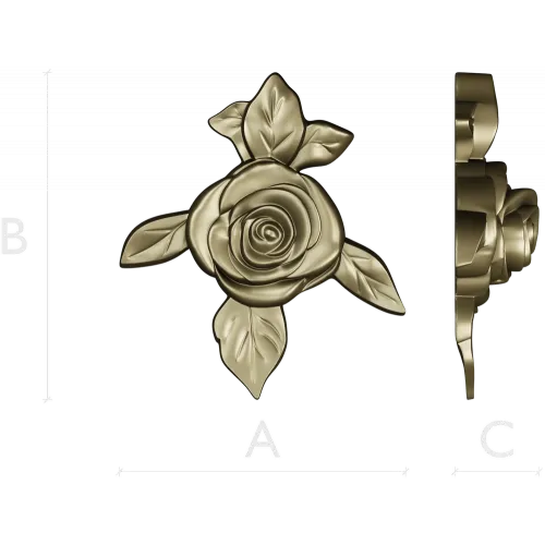 Rose Floral CNC STL Model for Wood Carving