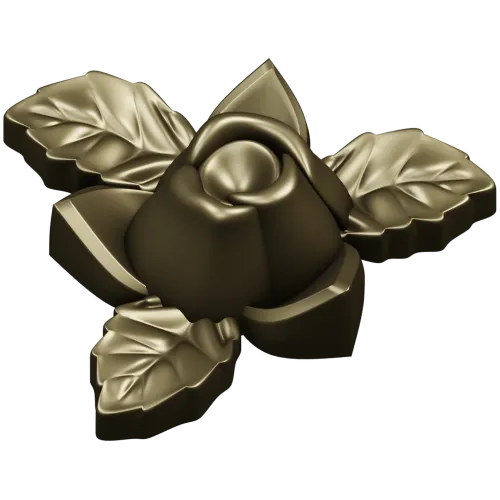 Floral Rose Ornament 3D Model for CNC Milling in STL Format
