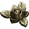 Floral Rose Ornament 3D Model for CNC Milling in STL Format