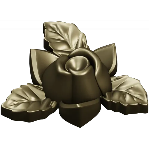 Floral Rose Ornament 3D Model for CNC Milling in STL Format