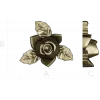 Floral Rose Ornament 3D Model for CNC Milling in STL Format