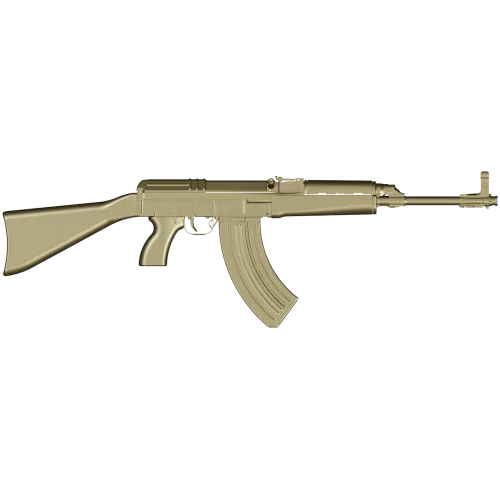AK-style rifle decorative STL 3D model for CNC