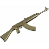 AK-style rifle decorative STL 3D model for CNC