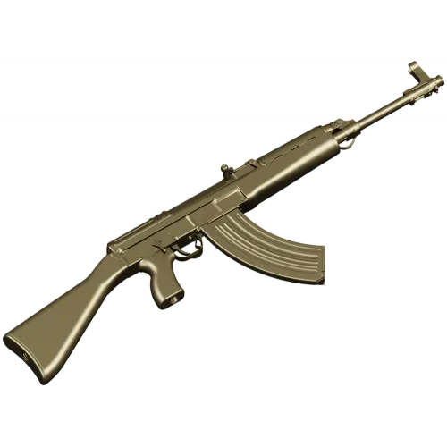 AK-style rifle decorative STL 3D model for CNC