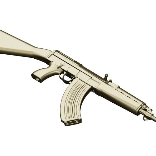 AK-style rifle decorative STL 3D model for CNC