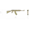 AK-style rifle decorative STL 3D model for CNC