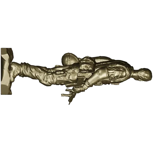 American Soldier 3D Model (STL) for CNC Milling