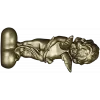 Reclining Cupid on Heart - high-relief STL 3D model for CNC