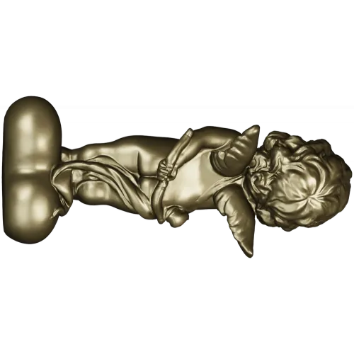 Reclining Cupid on Heart - high-relief STL 3D model for CNC
