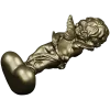 Reclining Cupid on Heart - high-relief STL 3D model for CNC