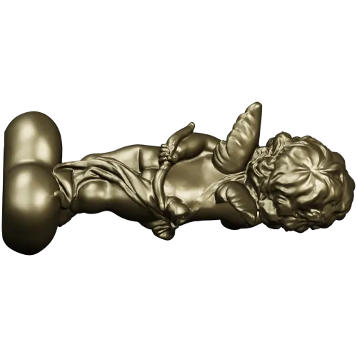 Reclining Cupid on Heart - high-relief STL 3D model for CNC