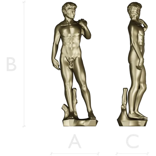 3D модель статуи Давида в формате STL для ЧПУ