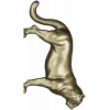 Leaping big cat 3D model STL for CNC