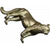 Leaping big cat 3D model STL for CNC