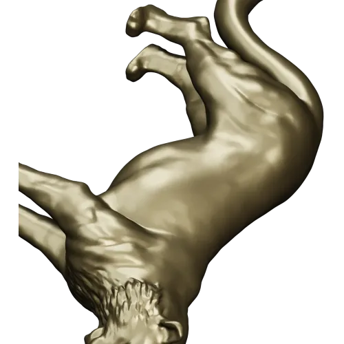 Leaping big cat 3D model STL for CNC