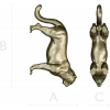 Leaping big cat 3D model STL for CNC