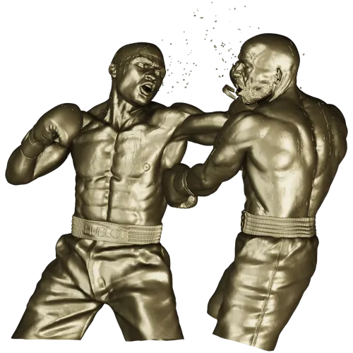 Нокаут - 3D модель боксёров в формате STL для ЧПУ
