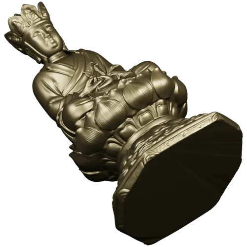 Медитирующий Будда на лотосе - 3D модель STL для ЧПУ