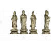 Buddha and Bodhisattva Lotus Statues STL