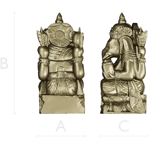 Ганеша на троне - 3D модель STL для ЧПУ