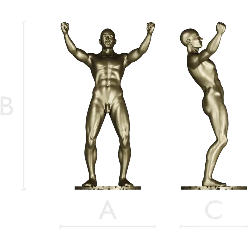 3D модель "Триумф" - статуя мужчины в формате STL для ЧПУ