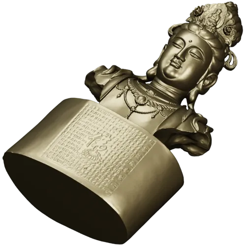 Guanyin Bust 3D Model STL for CNC Milling