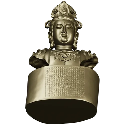 Guanyin Bust 3D Model STL for CNC Milling