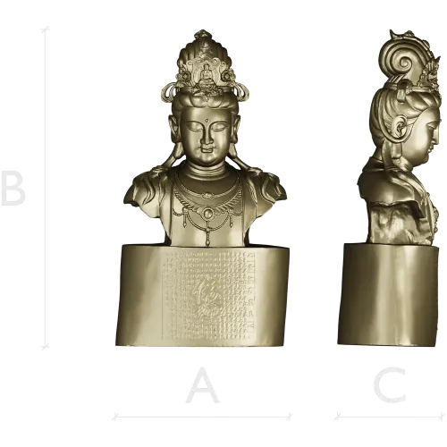 Guanyin Bust 3D Model STL for CNC Milling