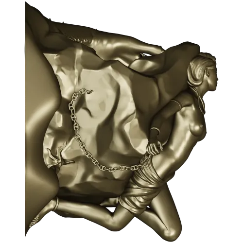 3D модель "Молитвенная дева на камне" - STL для ЧПУ