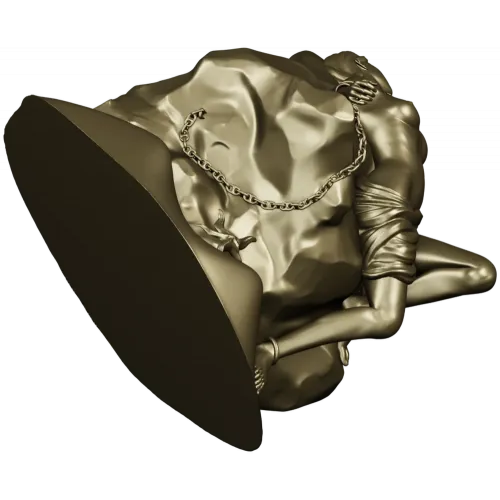 3D модель "Молитвенная дева на камне" - STL для ЧПУ