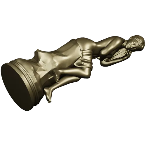 Нимфа на пьедестале - 3D модель STL для ЧПУ