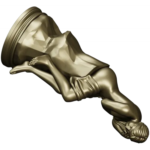 Нимфа на пьедестале - 3D модель STL для ЧПУ