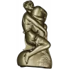 Elegant Female Figure Embracing Pillar - 3D STL Model for CNC Milling
