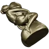 Elegant Female Figure Embracing Pillar - 3D STL Model for CNC Milling