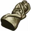 Elegant Female Figure Embracing Pillar - 3D STL Model for CNC Milling
