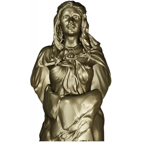 Detailed Female Bust STL Model for CNC Milling