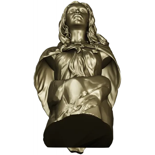 Detailed Female Bust STL Model for CNC Milling