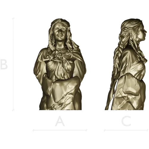 Detailed Female Bust STL Model for CNC Milling