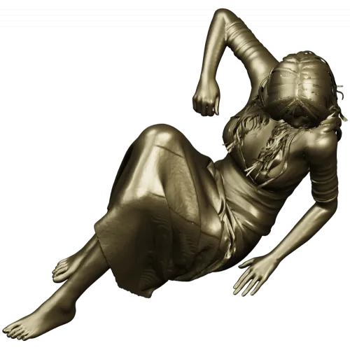 Расслабленная девушка - 3D модель STL для ЧПУ