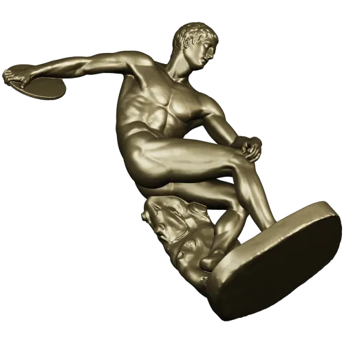Дискобол - 3D модель для ЧПУ в формате STL