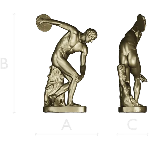 Дискобол - 3D модель для ЧПУ в формате STL