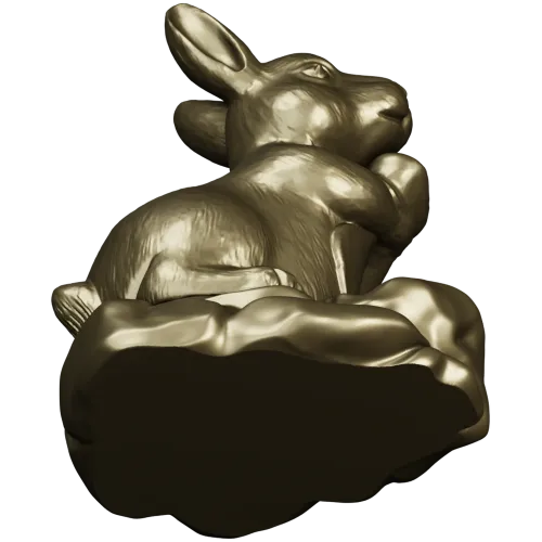 Заяц на камне - 3D модель STL для ЧПУ
