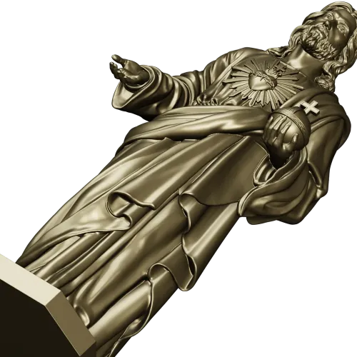 Jesus Statue 3D Model for CNC Milling in STL Format