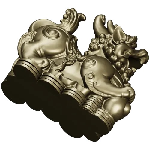 Пи Яо на монетах - 3D модель STL для ЧПУ