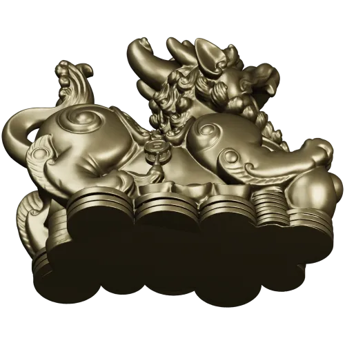 Пи Яо на монетах - 3D модель STL для ЧПУ
