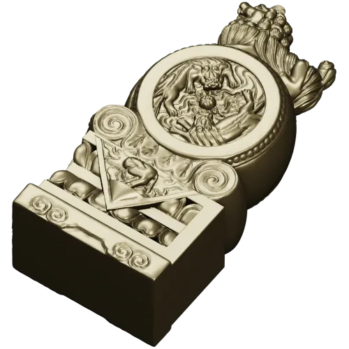 Китайский лев-хранитель - 3D модель STL для ЧПУ