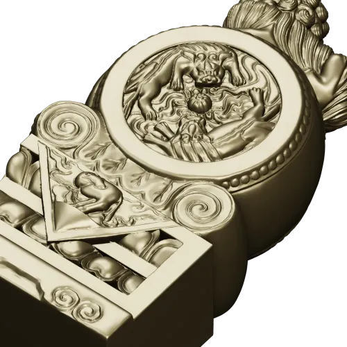 Китайский лев-хранитель - 3D модель STL для ЧПУ