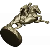 Dynamic Equestrian Warrior 3D Model for CNC