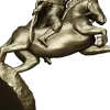 Dynamic Equestrian Warrior 3D Model for CNC
